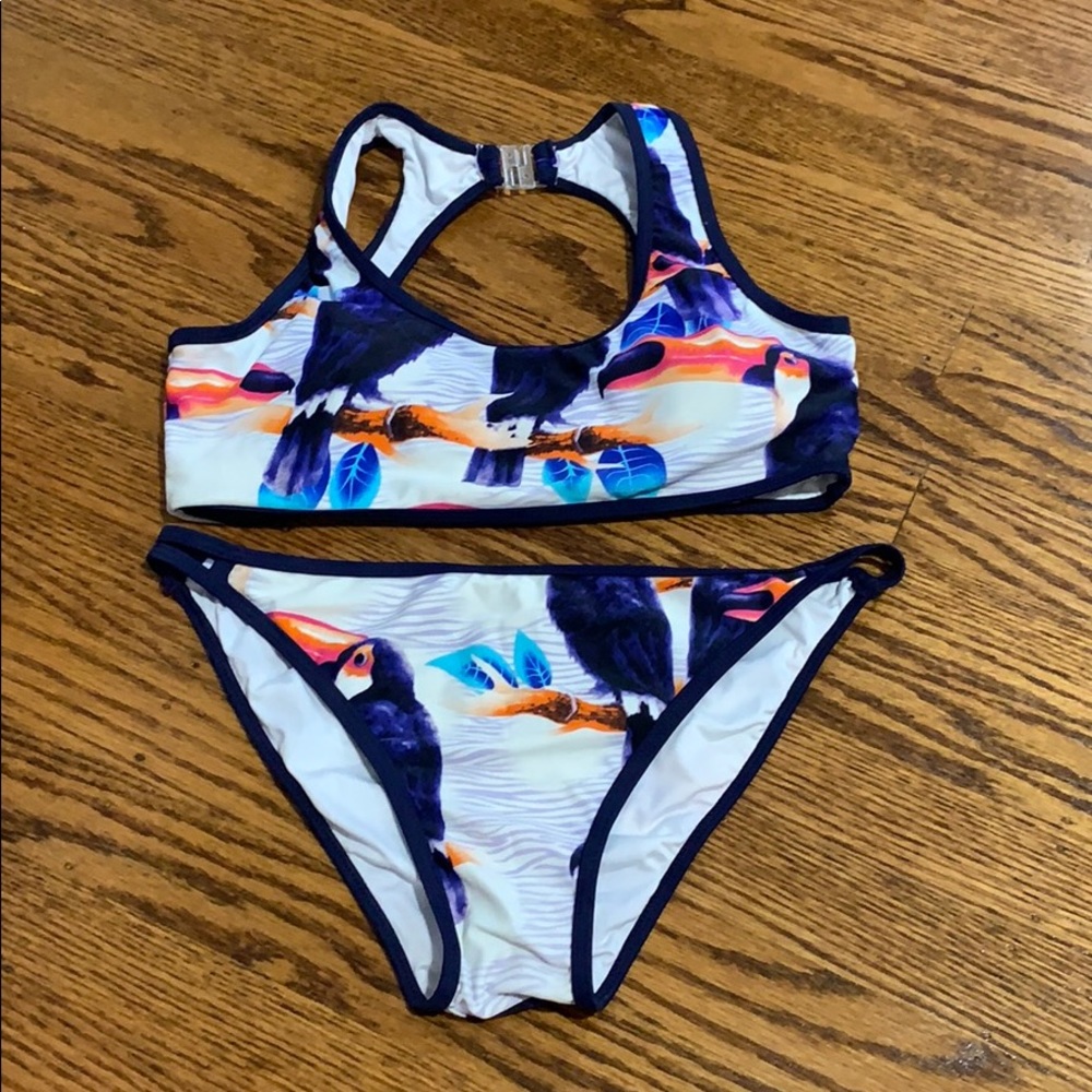 Bird print bikini